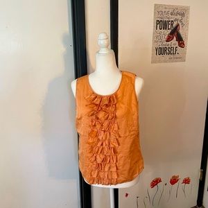 Peach colored tank with ruffles from Talbots’s